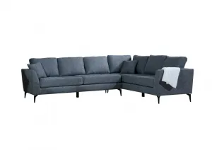 Hanah Home Rohová sedací souprava Tempo 300 cm tmavě šedá pravá