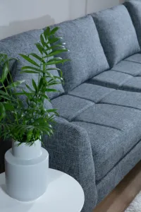 Hanah Home Rohová sedací souprava Tempo 300 cm tmavě šedá pravá