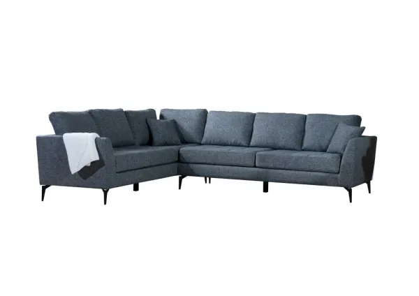 Hanah Home Rohová sedací souprava Tempo 300 cm tmavě šedá levá