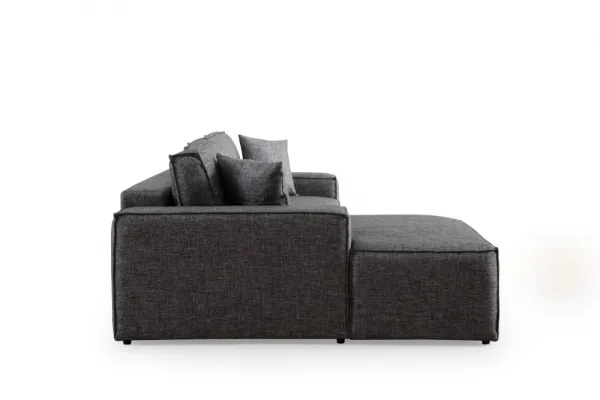 Rohová rozkladacia pohovka Pırlo Corner Left - Dark Grey