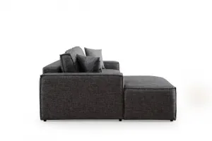 Rohová rozkladacia pohovka Pırlo Corner Left - Dark Grey