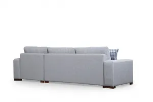Hanah Home Rohová sedací souprava Loop 290 cm šedá pravá