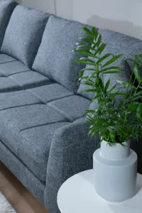 Hanah Home Rohová sedací souprava Tempo 300 cm tmavě šedá levá