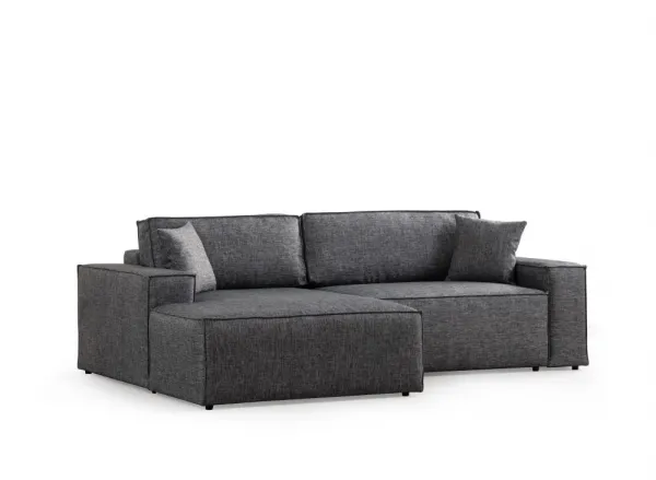 Rohová rozkladacia pohovka Pırlo Corner Left - Dark Grey
