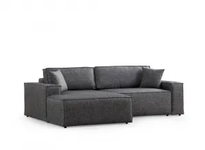 Rohová rozkladacia pohovka Pırlo Corner Left - Dark Grey