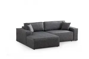 Rohová rozkladacia pohovka Pırlo Corner Left - Dark Grey