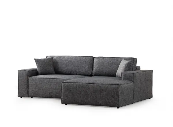 Rohová rozkladacia pohovka Pırlo Corner Right - Dark Grey