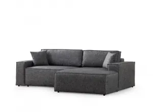 Rohová rozkladacia pohovka Pırlo Corner Right - Dark Grey