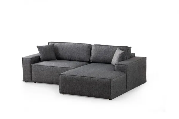 Rohová rozkladacia pohovka Pırlo Corner Right - Dark Grey