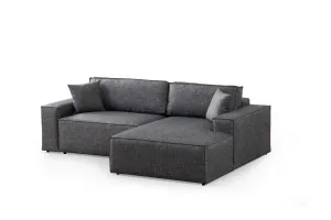 Rohová rozkladacia pohovka Pırlo Corner Right - Dark Grey
