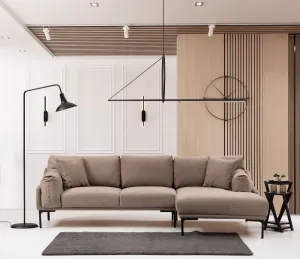 Hanah Home Rohová sedací souprava Leo 255 cm mocha pravá