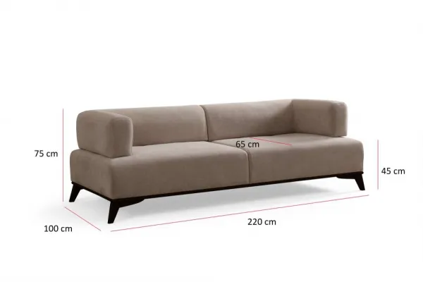 Trojmiestna pohovka Hera - Cream, Black