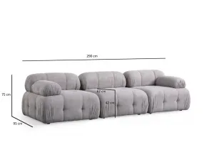 Trojmiestna pohovka Petite 3 - Light Grey