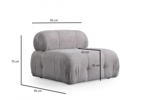 Trojmiestna pohovka Petite 3 - Light Grey