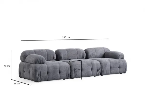 Trojmiestna pohovka Petite 3 - Grey
