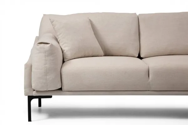 Hanah Home Rohová sedací souprava Leo 255 cm krémová pravá