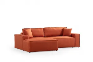 Rohová rozkladacia pohovka Pırlo Corner Left - Orange