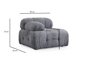 Dvojmiestna pohovka Petite 2 - Grey