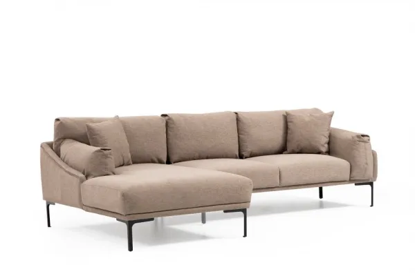 Hanah Home Rohová sedací souprava Leo 255 cm mocha levá
