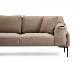 Hanah Home Rohová sedací souprava Leo 255 cm mocha levá