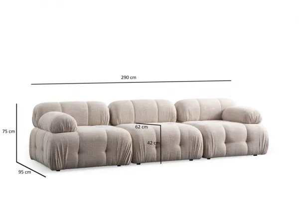 Trojmiestna pohovka Petite 3 - Cream