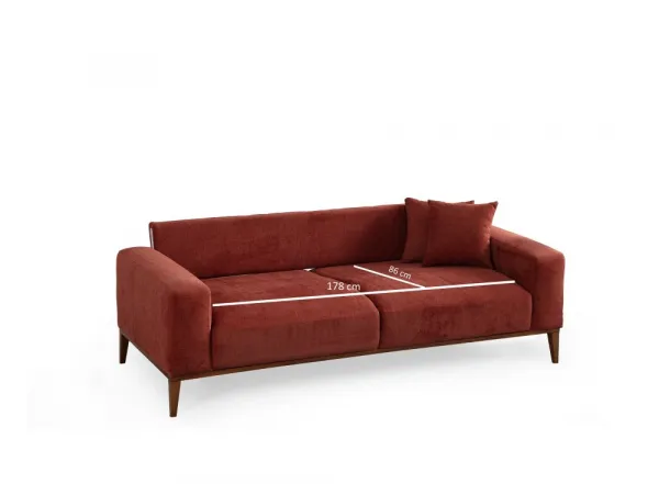 Trojmiestna rozkladacia pohovka Sinor 3 Seater - Tile Red