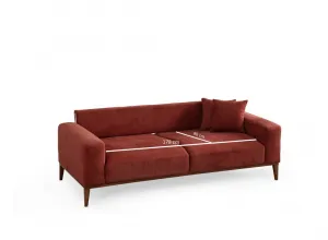 Trojmiestna rozkladacia pohovka Sinor 3 Seater - Tile Red