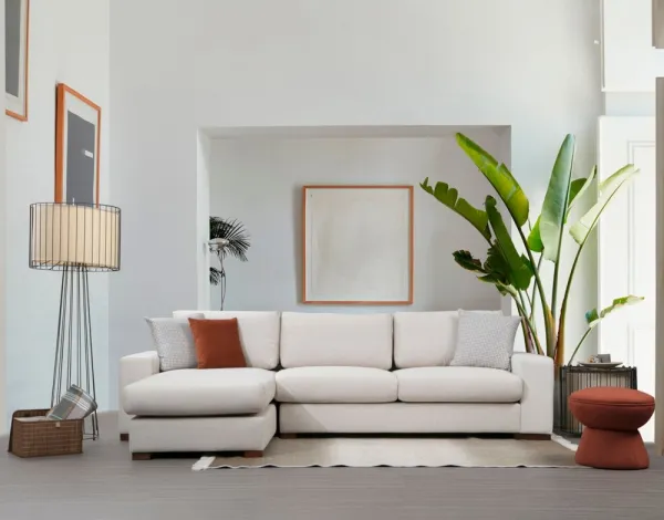 Hanah Home Rohová sedací souprava Loop 270 cm béžová levá
