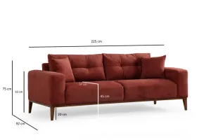 Trojmiestna rozkladacia pohovka Sinor 3 Seater - Tile Red