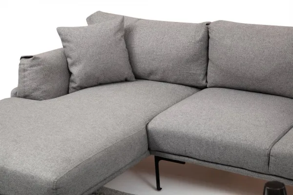 Hanah Home Rohová sedací souprava Leo 255 cm šedá levá