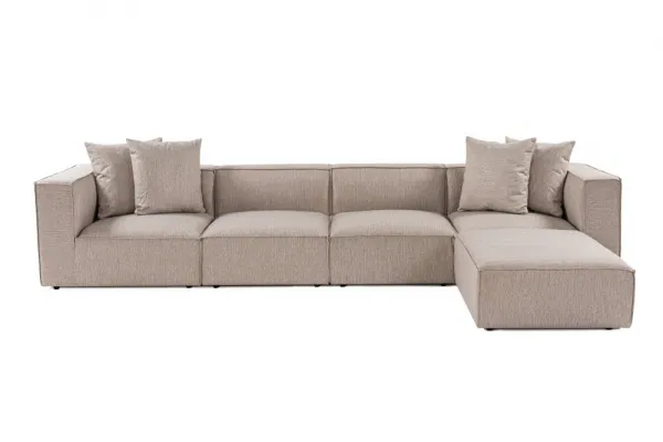 Hanah Home Rohová sedací souprava Sora 430 cm pískově béžová pravá