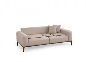 Trojmiestna rozkladacia pohovka Sinor 3 Seater - Beige