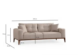Trojmiestna rozkladacia pohovka Sinor 3 Seater - Beige