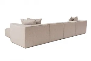 Hanah Home Rohová sedací souprava Sora 430 cm pískově béžová pravá