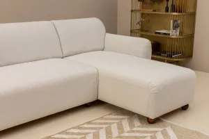 Hanah Home Rohová sedací souprava Eddy 273 cm bílá pravá