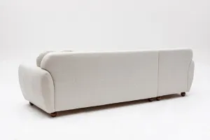 Hanah Home Rohová sedací souprava Eddy 273 cm bílá levá