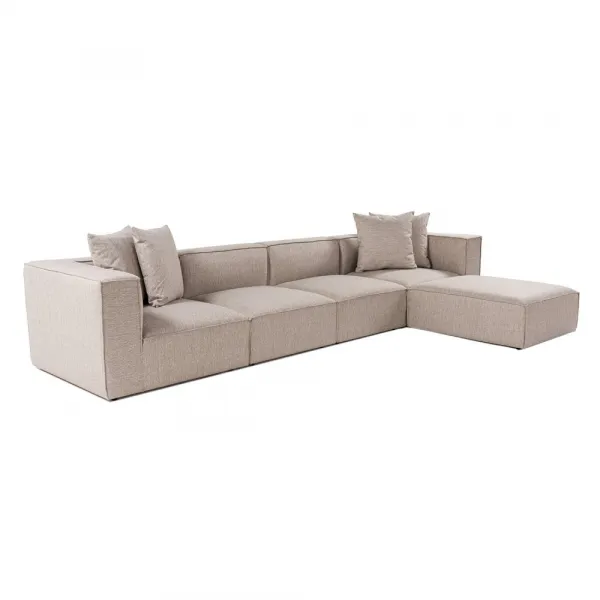 Hanah Home Rohová sedací souprava Sora 430 cm pískově béžová pravá