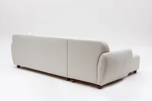 Hanah Home Rohová sedací souprava Eddy 273 cm bílá levá