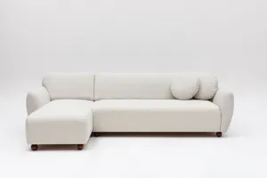 Hanah Home Rohová sedací souprava Eddy 273 cm bílá levá