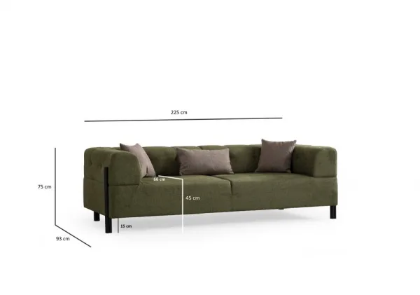 Trojmiestna pohovka Gio 3 Seater - Green