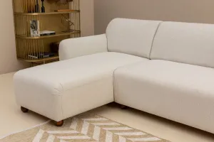Hanah Home Rohová sedací souprava Eddy 273 cm bílá levá