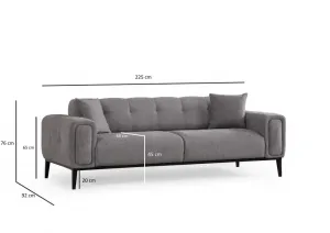 Trojmiestna rozkladacia pohovka Athena 3 Seater - Light Grey