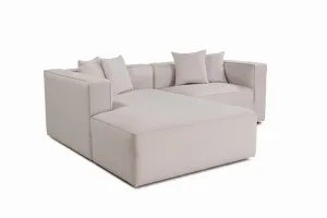 Rohová sedacia súprava / Rohová pohovka Mora XL Corner Right (L1-CHLRight) - Ecru