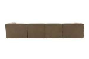 Hanah Home Rohová sedací souprava Sora 430 cm hnědá pravá