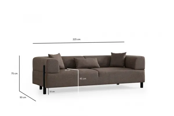 Trojmiestna pohovka Gio 3 Seater - Brown
