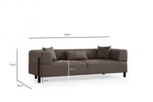 Trojmiestna pohovka Gio 3 Seater - Brown