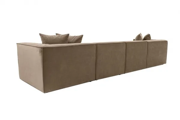 Hanah Home Rohová sedací souprava Sora 430 cm hnědá pravá