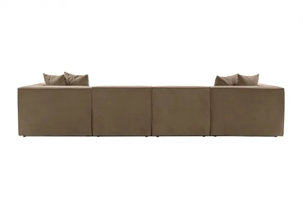 Hanah Home Rohová sedací souprava Sora 430 cm hnědá pravá