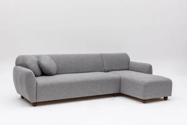 Hanah Home Rohová sedací souprava Eddy 273 cm světle šedá pravá