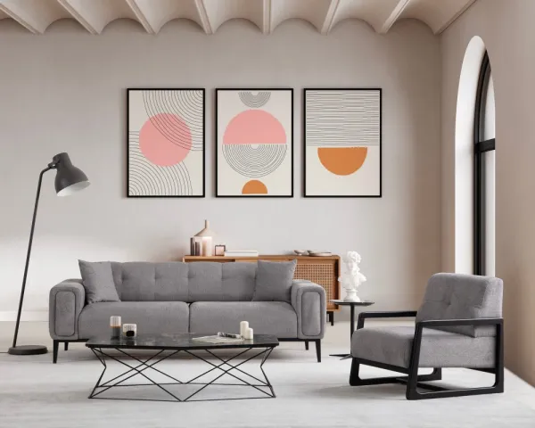 Kreslo ušiak Athena Bergere - Light Grey